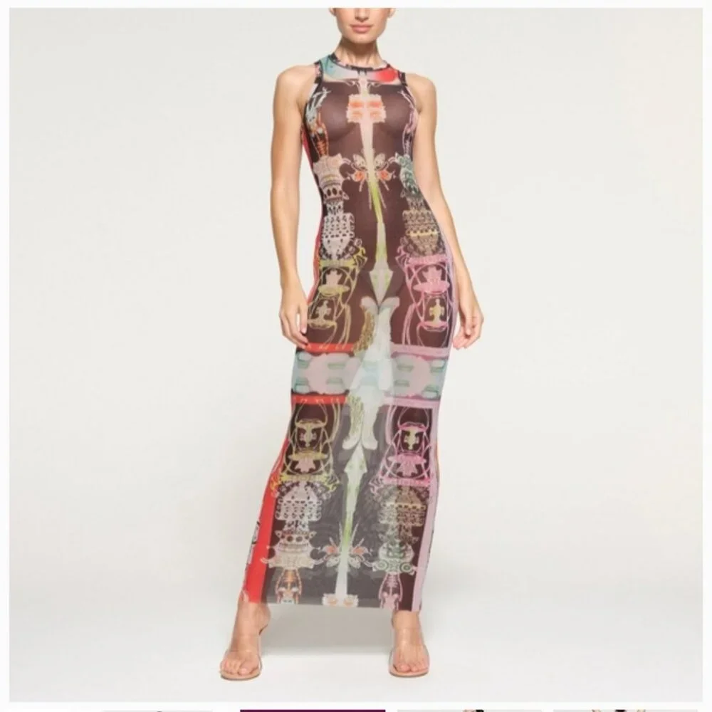 Skims summer mesh dress high neck long dress - Picture 8 of 13
